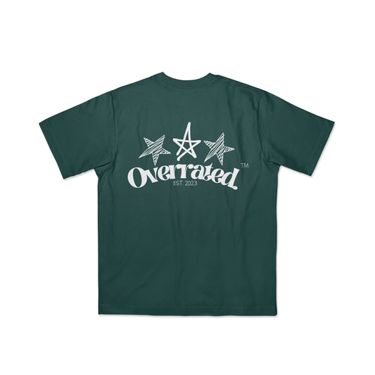 "overrated" T-Shirt- dark green